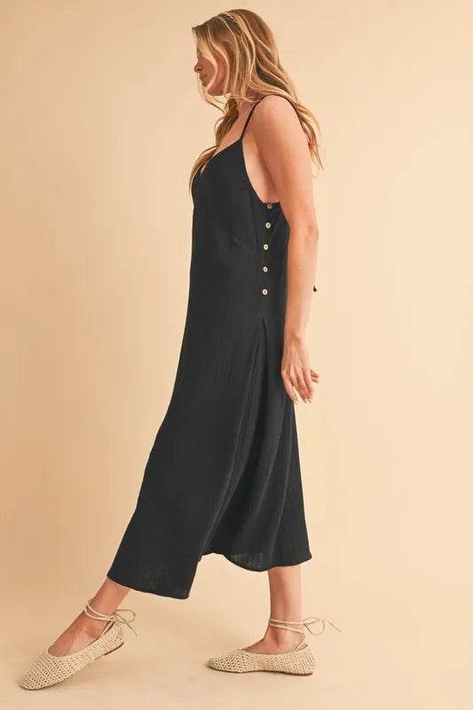Aemi+Co Side Button Midi Cami Dress - UnLaced Boutique
