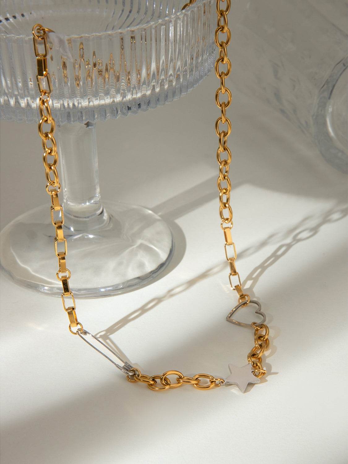 Stainless Steel Star Heart Necklace - UnLaced Boutique