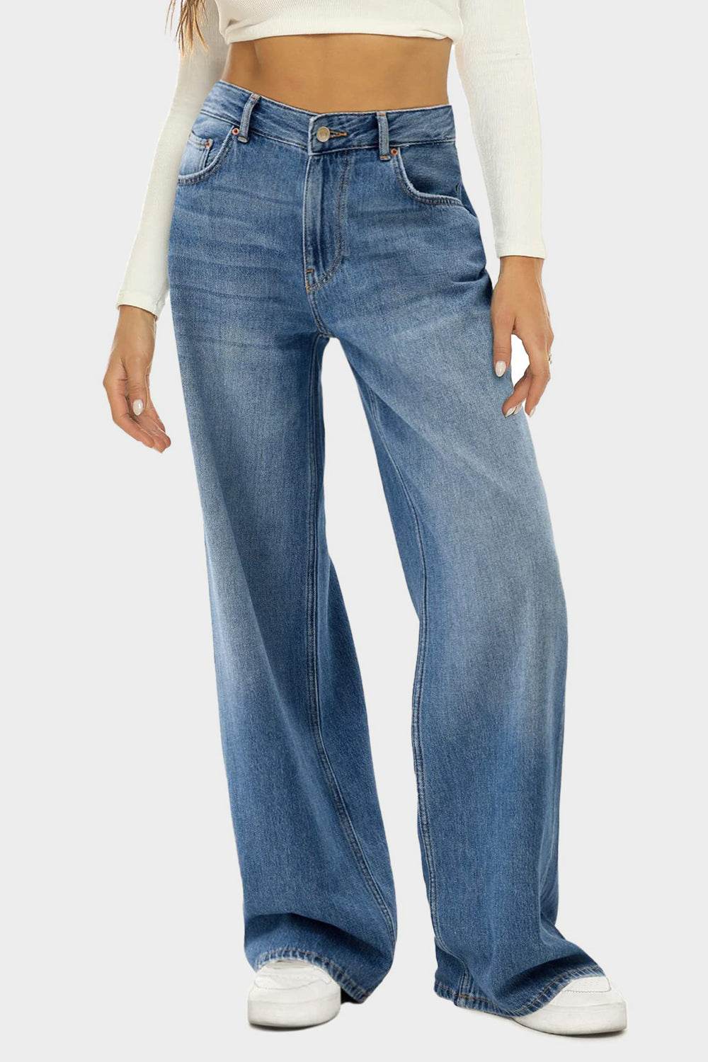 High Waist Wide Leg Jeans - UnLaced Boutique