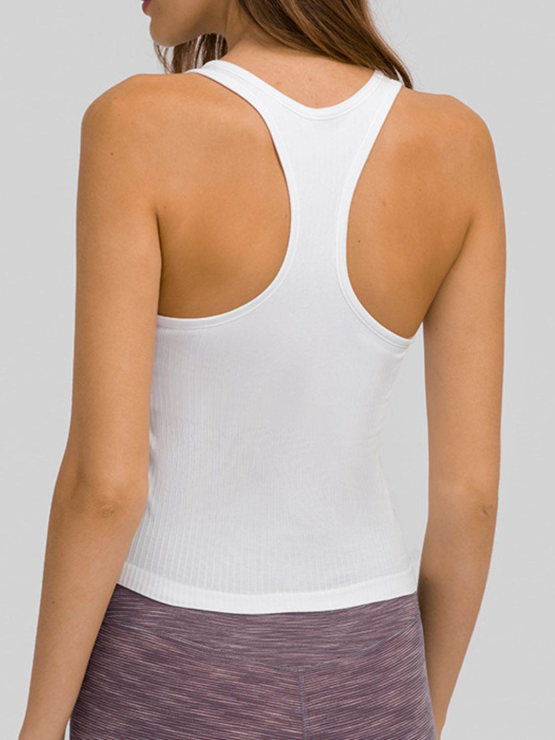 Millennia Round Neck Racerback Active Tank - UnLaced Boutique