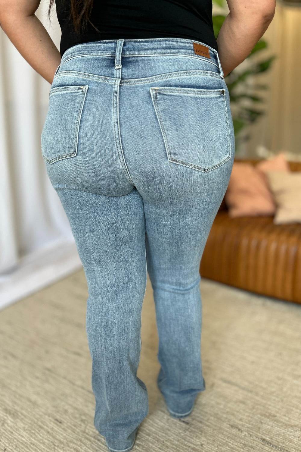 Judy Blue Full Size Medium Rise Bootcut Jeans - UnLaced Boutique