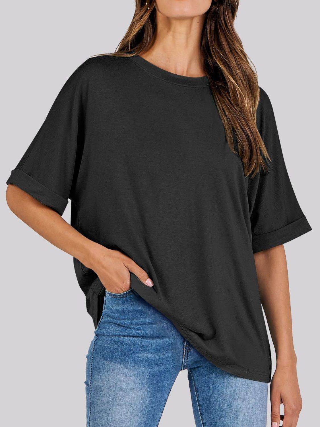 Round Neck Half Sleeve T-Shirt - UnLaced Boutique