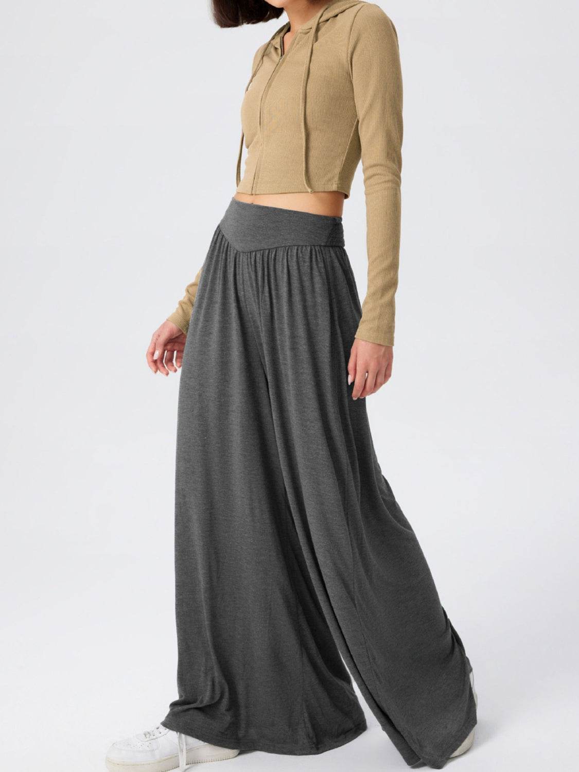 High Waist Wide Leg Pants - UnLaced Boutique