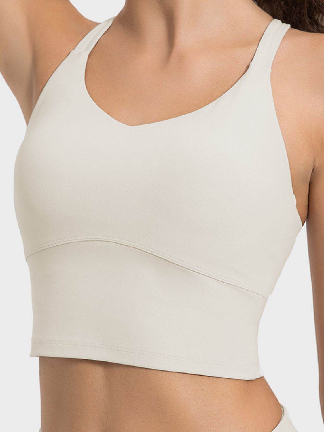 Millennia Crisscross Round Neck Active Tank - UnLaced Boutique