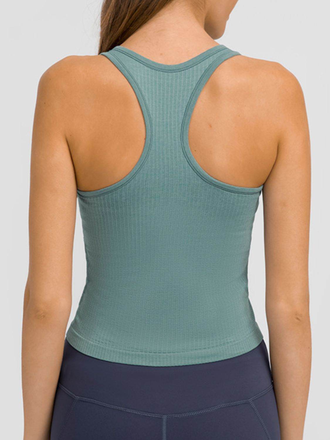 Millennia Round Neck Racerback Active Tank - UnLaced Boutique