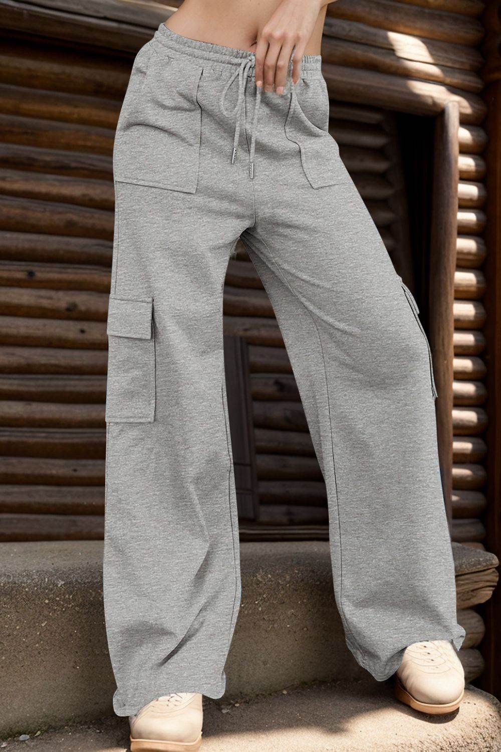 Drawstring Active Pants with Pockets - UnLaced Boutique