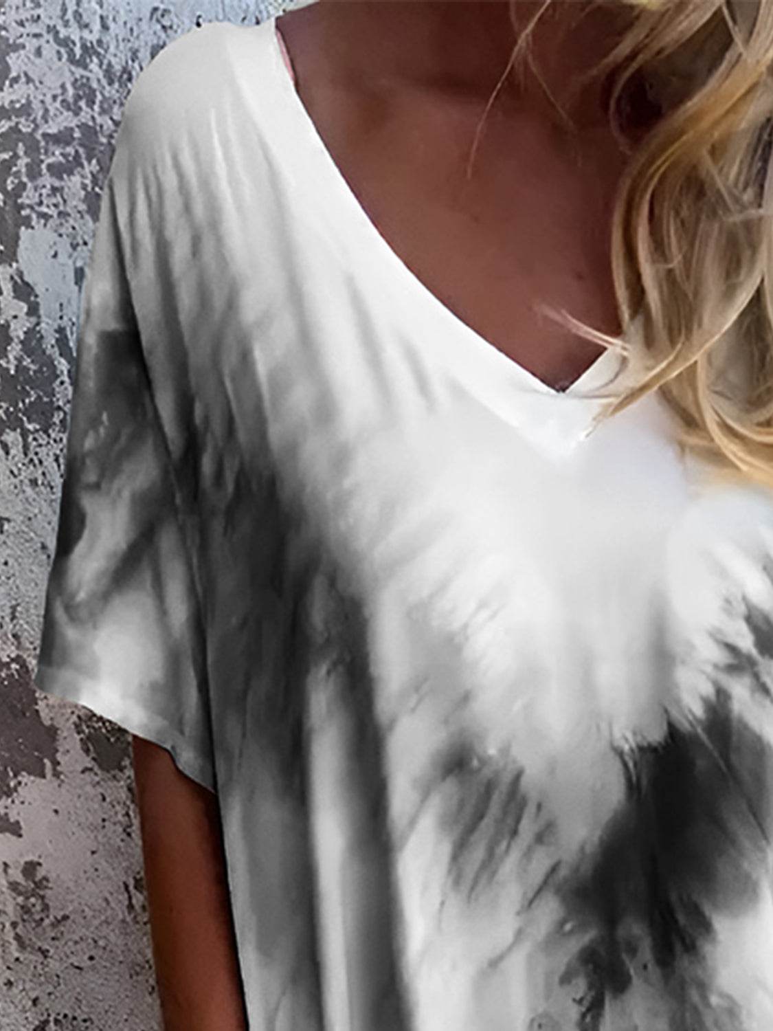 Full Size Pocketed Tie-Dye Short Sleeve Dress - UnLaced Boutique