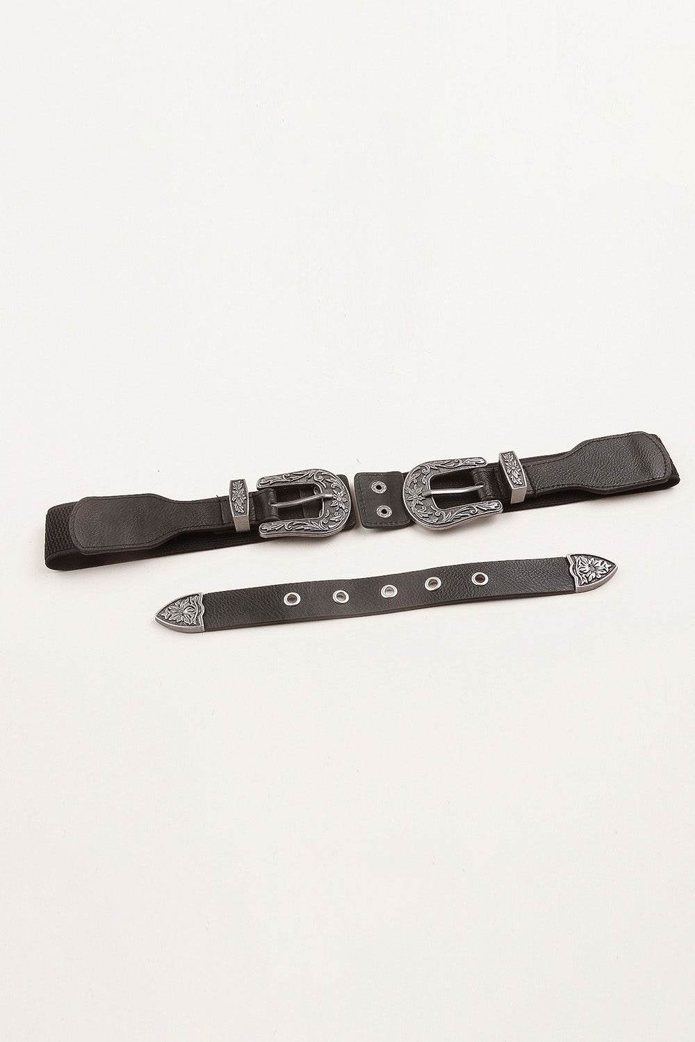 Symmetrical Zinc Alloy Buckle PU Leather Belt - UnLaced Boutique