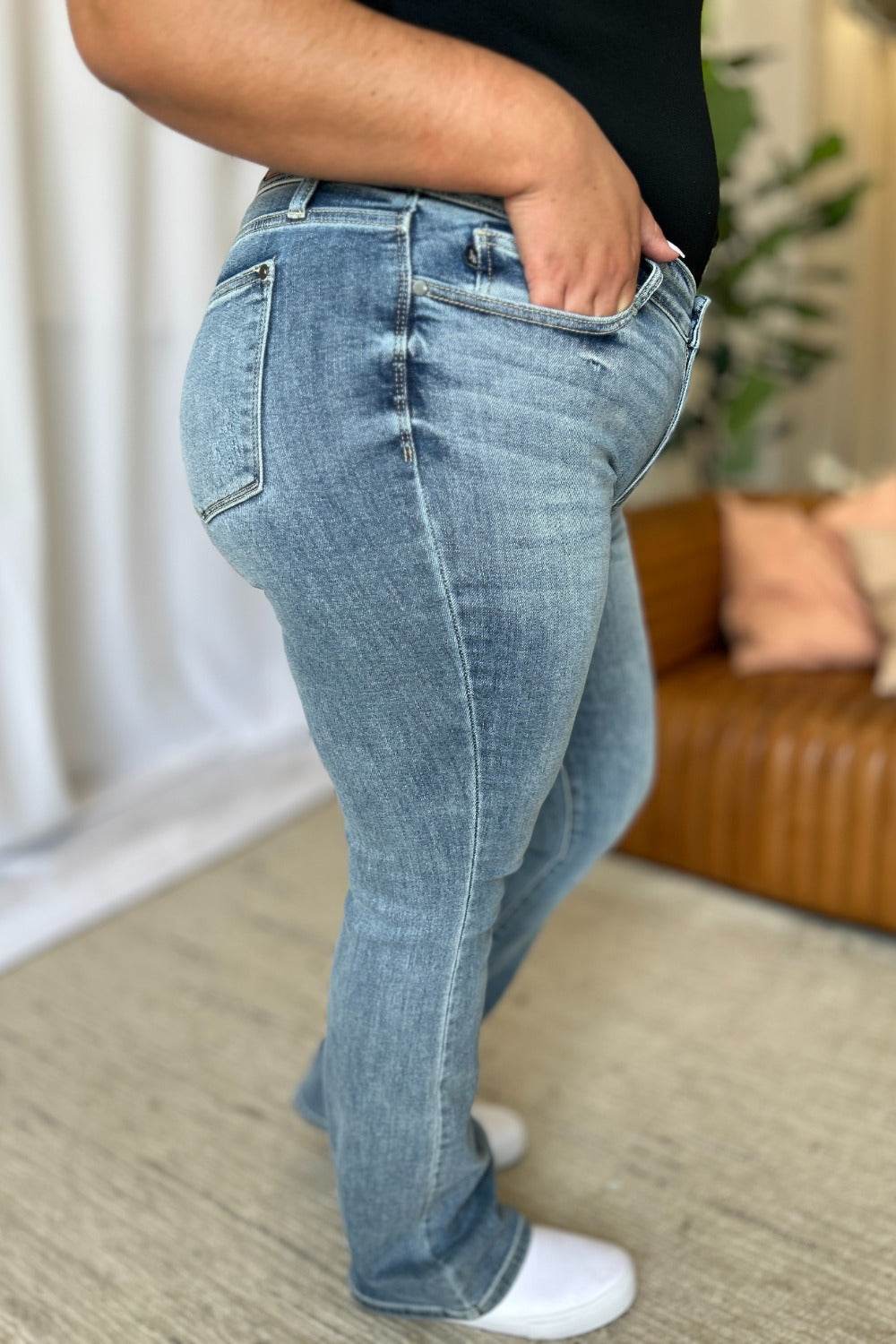 Judy Blue Full Size Medium Rise Bootcut Jeans - UnLaced Boutique