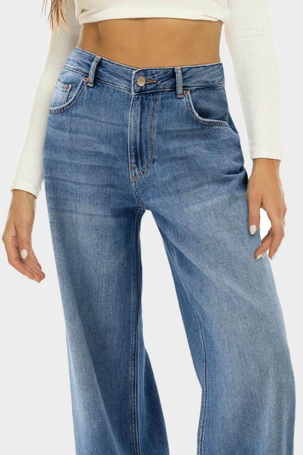 High Waist Wide Leg Jeans - UnLaced Boutique