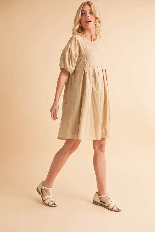 Aemi + Co Square Neck Babydoll Dress with Pockets - UnLaced Boutique