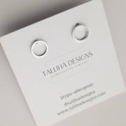 10mm Circle Plated Brass Minimalist Earring Studs - UnLaced Boutique
