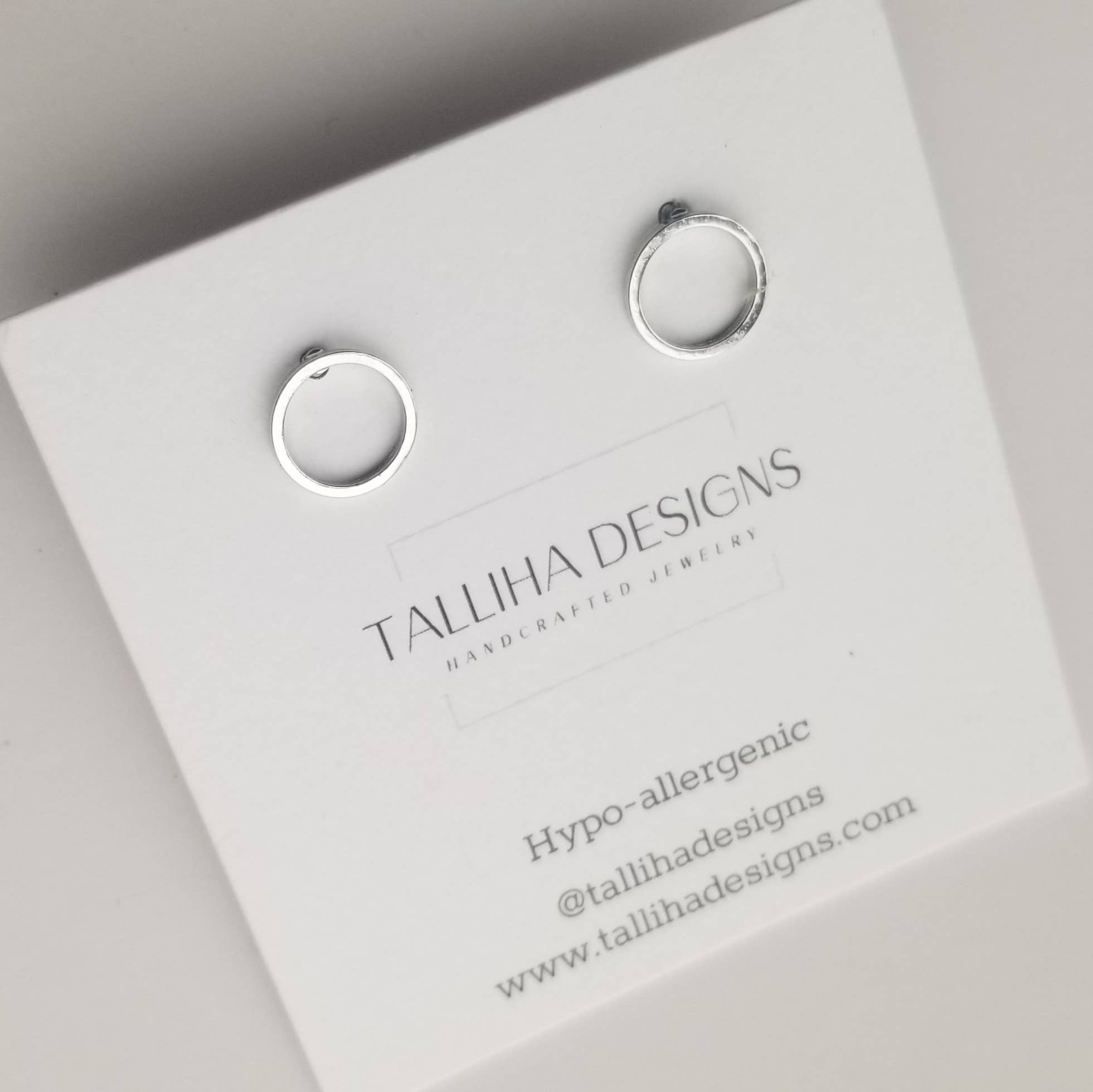 10mm Circle Plated Brass Minimalist Earring Studs - UnLaced Boutique