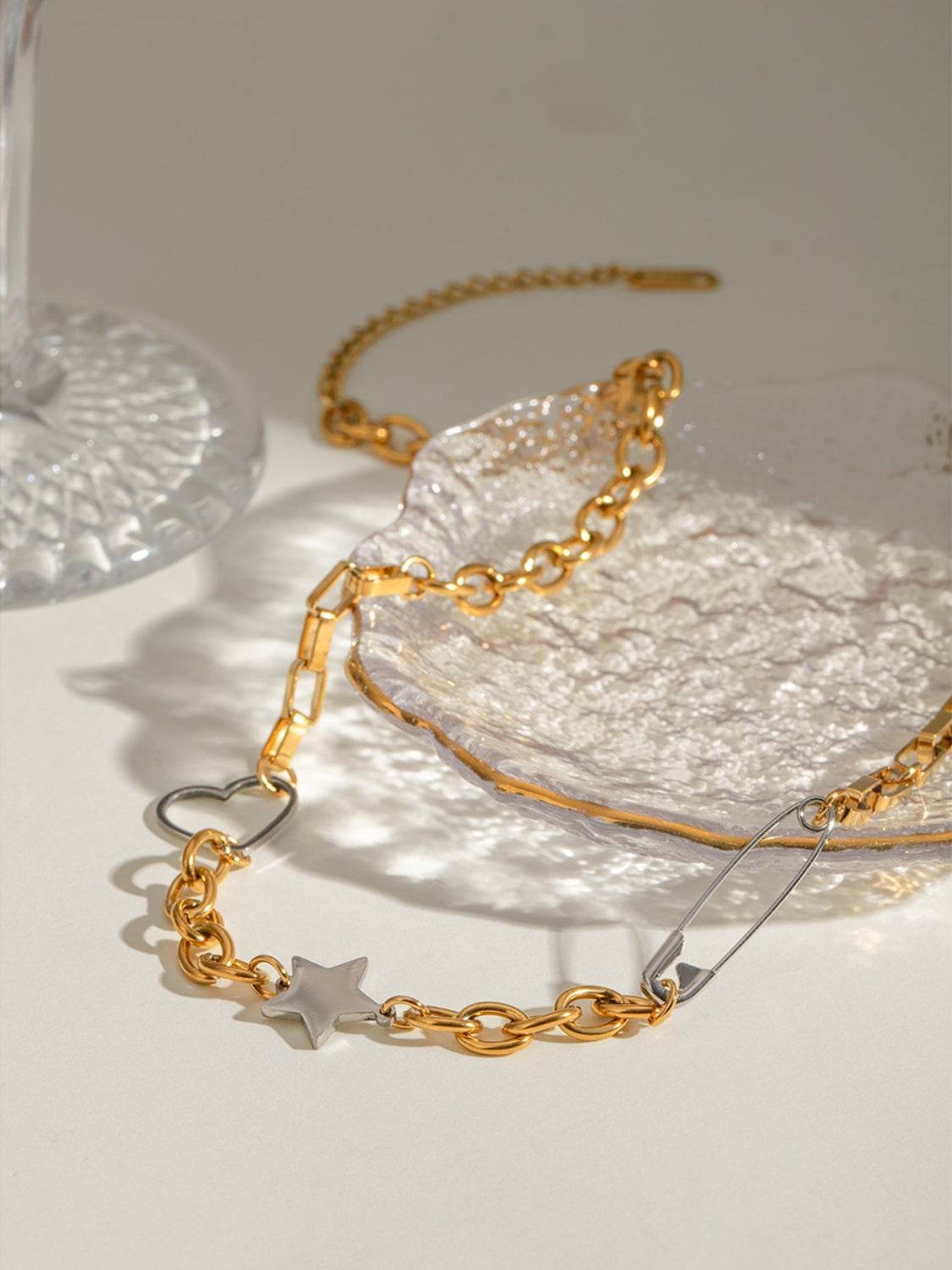 Stainless Steel Star Heart Necklace - UnLaced Boutique