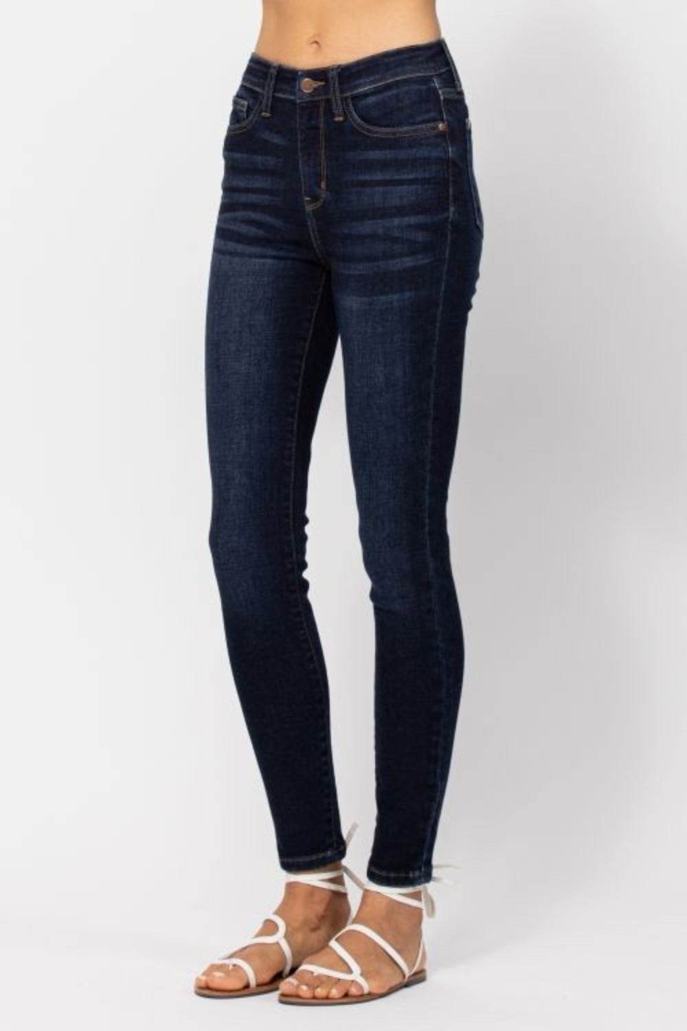 Judy Blue Full Size High Waist Handsand Skinny Jeans - UnLaced Boutique