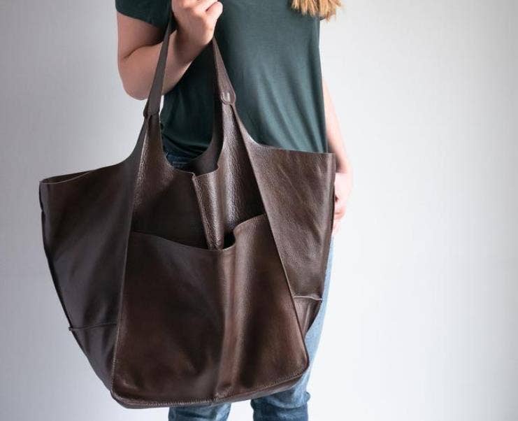 Women's shoulder bag large capacity Soft PU leather handbag