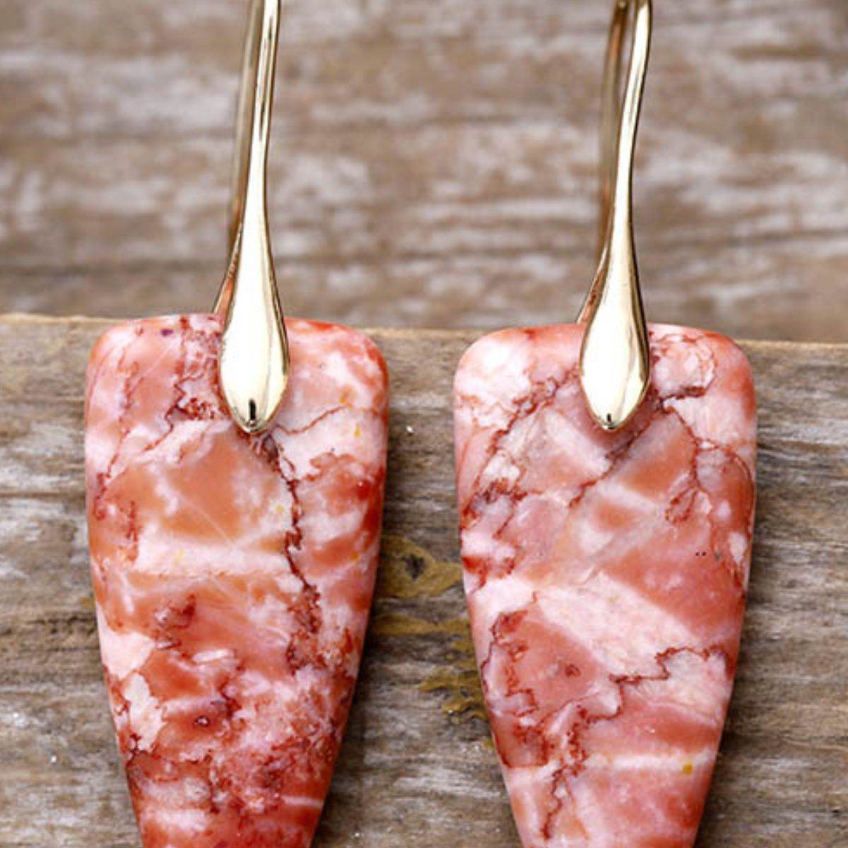 Natural Stone Geometric Shape Earrings - UnLaced Boutique