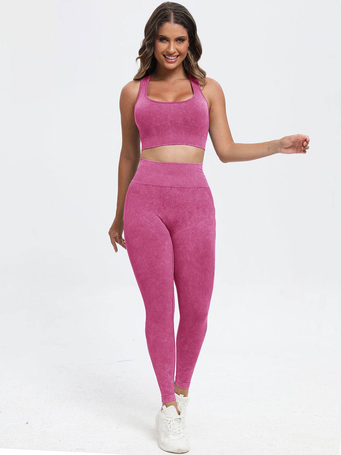 Scoop Neck Wide Strap Top and Pants Active Set - UnLaced Boutique
