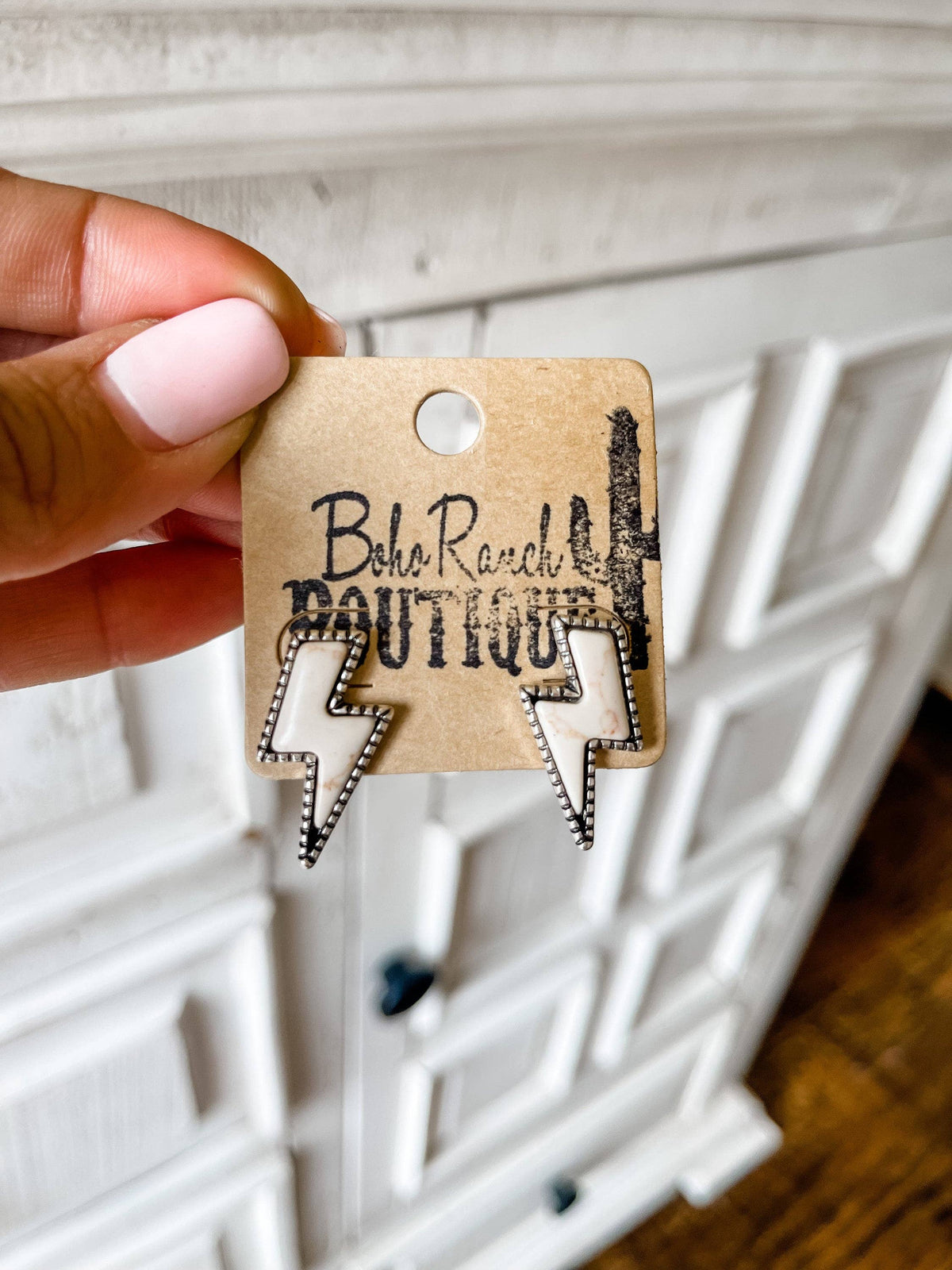 Western Lightning Bolt Thunder Earrings