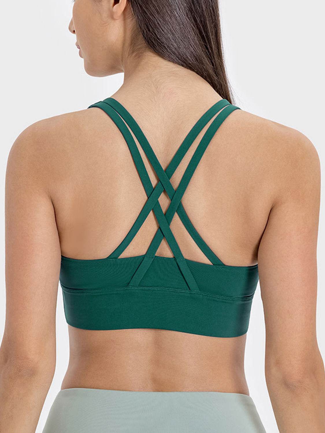 Millennia Crisscross Scoop Neck Active Tank - UnLaced Boutique
