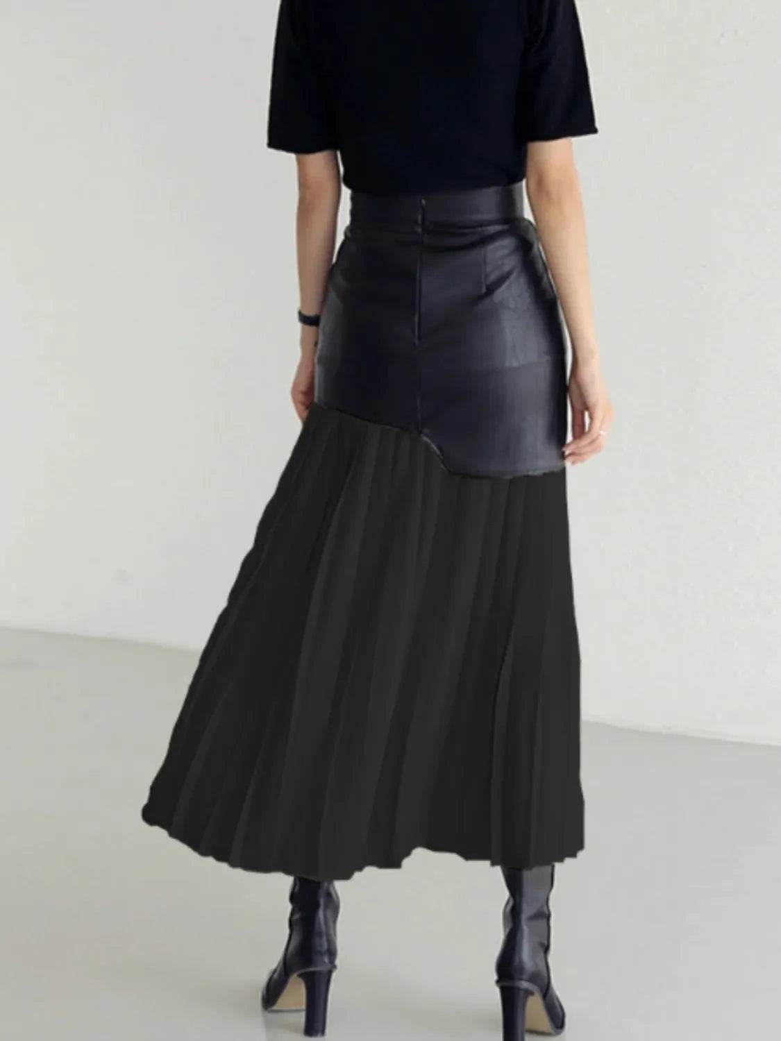 Patchwork Contrast Pleated Skirt - UnLaced Boutique
