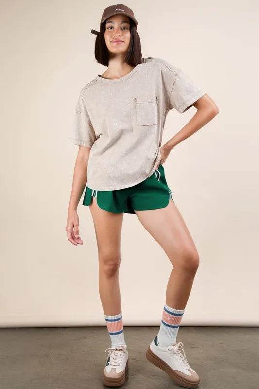 VERY J Striped Trim Detail Activewear Shorts - UnLaced Boutique