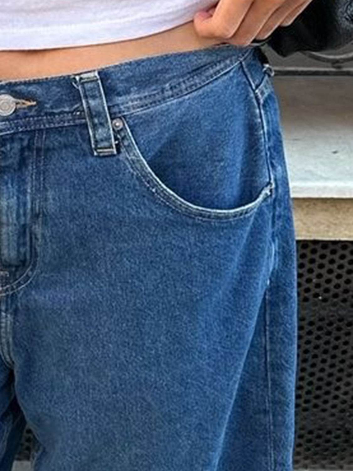 High Waist Denim Shorts with Pockets - UnLaced Boutique