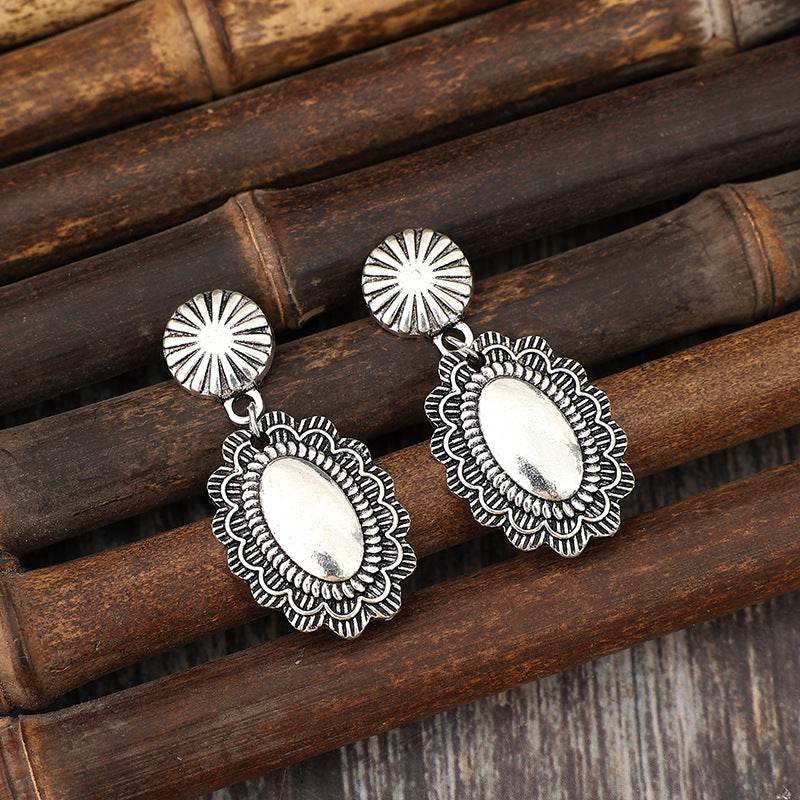 Alloy Flower Dangle Earrings - UnLaced Boutique