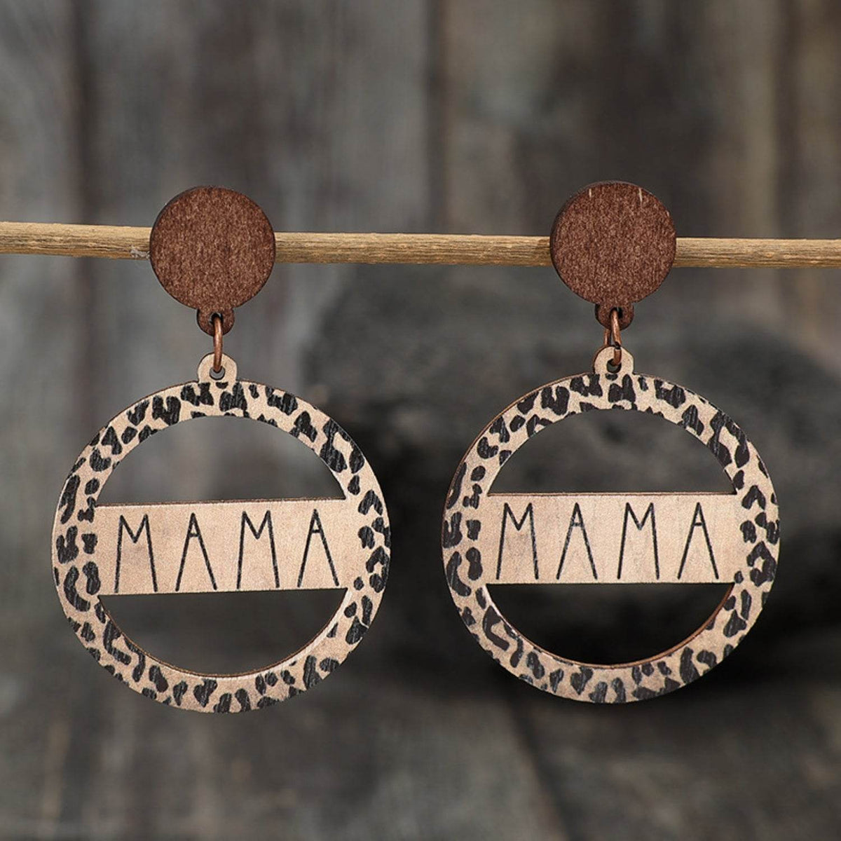 Alloy Wooden Dangle Earrings - UnLaced Boutique