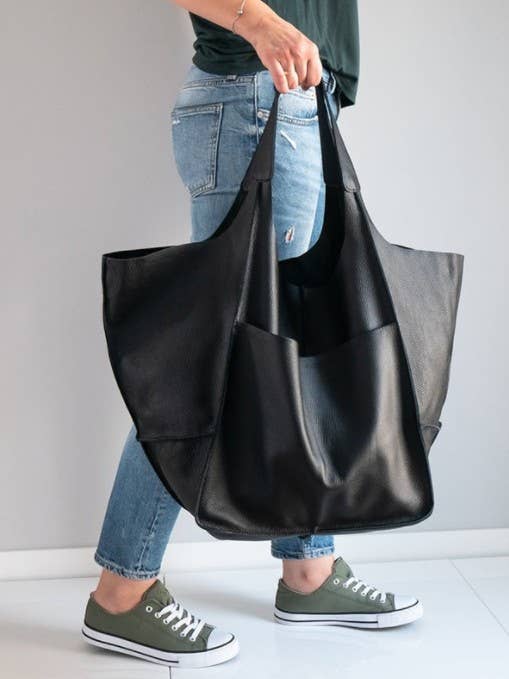 Women's shoulder bag large capacity Soft PU leather handbag