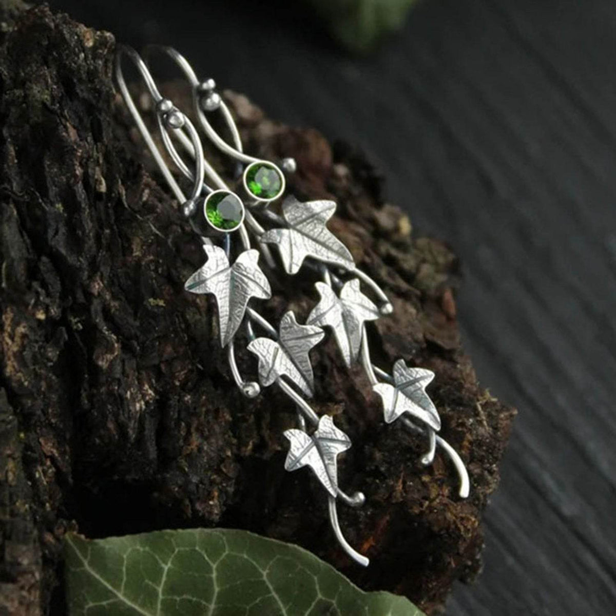 Ivy Leaf Alloy Dangle Earrings - UnLaced Boutique