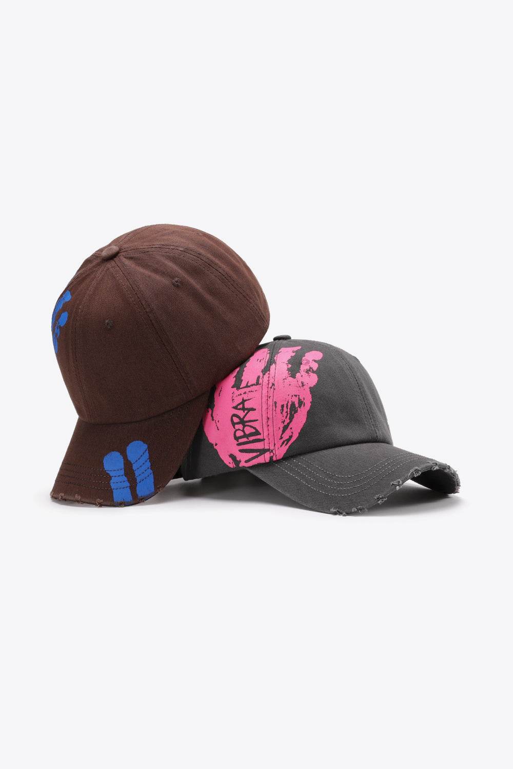 VIBRA Graphic Distressed Adjustable Baseball Cap - UnLaced Boutique