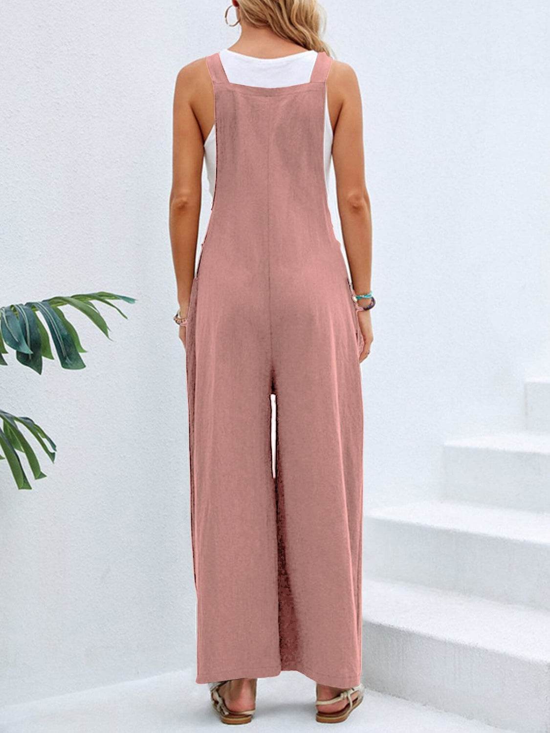 Full Size Square Neck Wide Strap Overalls - UnLaced Boutique