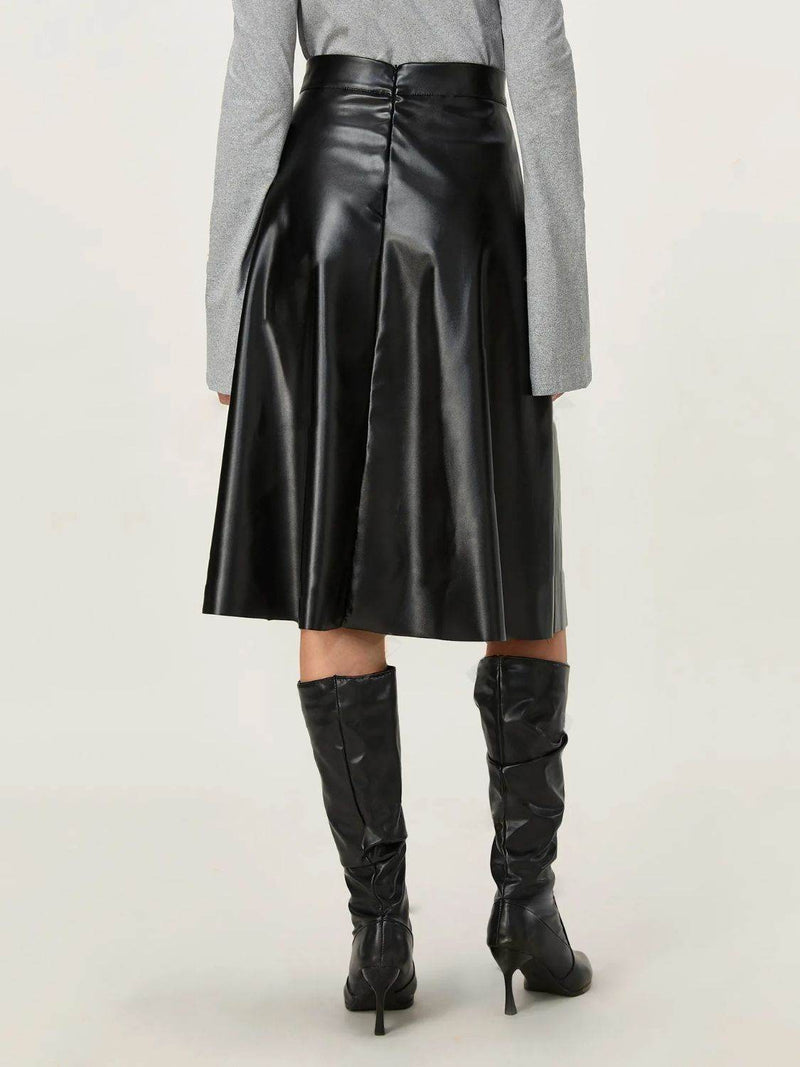 High Waist Skirt with Zipper - UnLaced Boutique