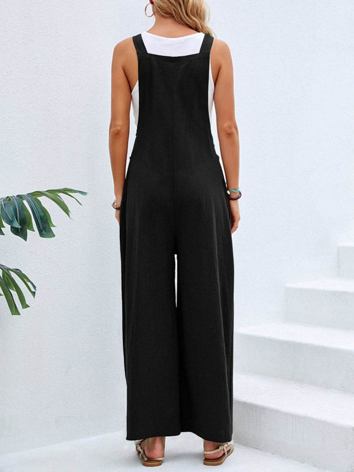 Full Size Square Neck Wide Strap Overalls - UnLaced Boutique
