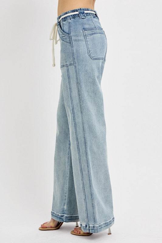 RISEN Full Size Straight Leg Jeans with Pockets Plus Size - UnLaced Boutique