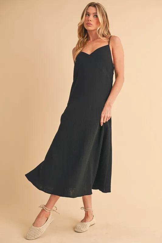 Aemi+Co Side Button Midi Cami Dress - UnLaced Boutique