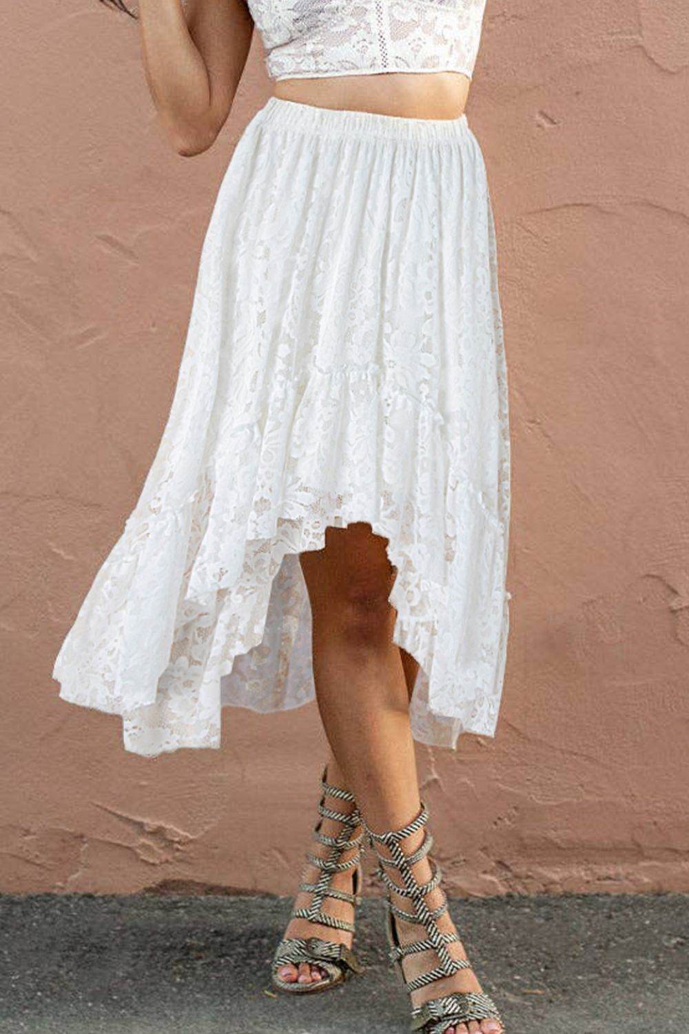 Lace High-Low Skirt - UnLaced Boutique