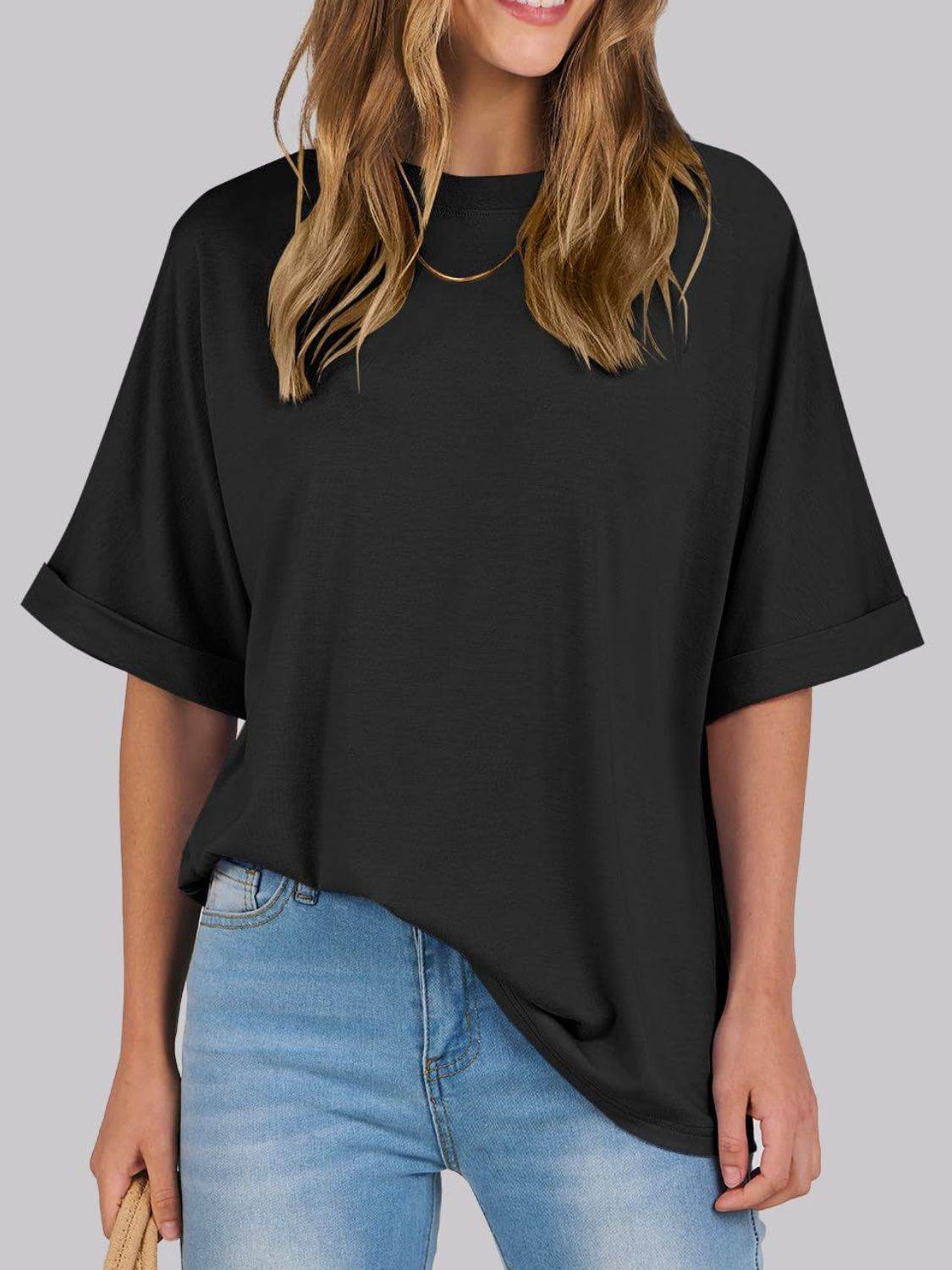Round Neck Half Sleeve T-Shirt - UnLaced Boutique
