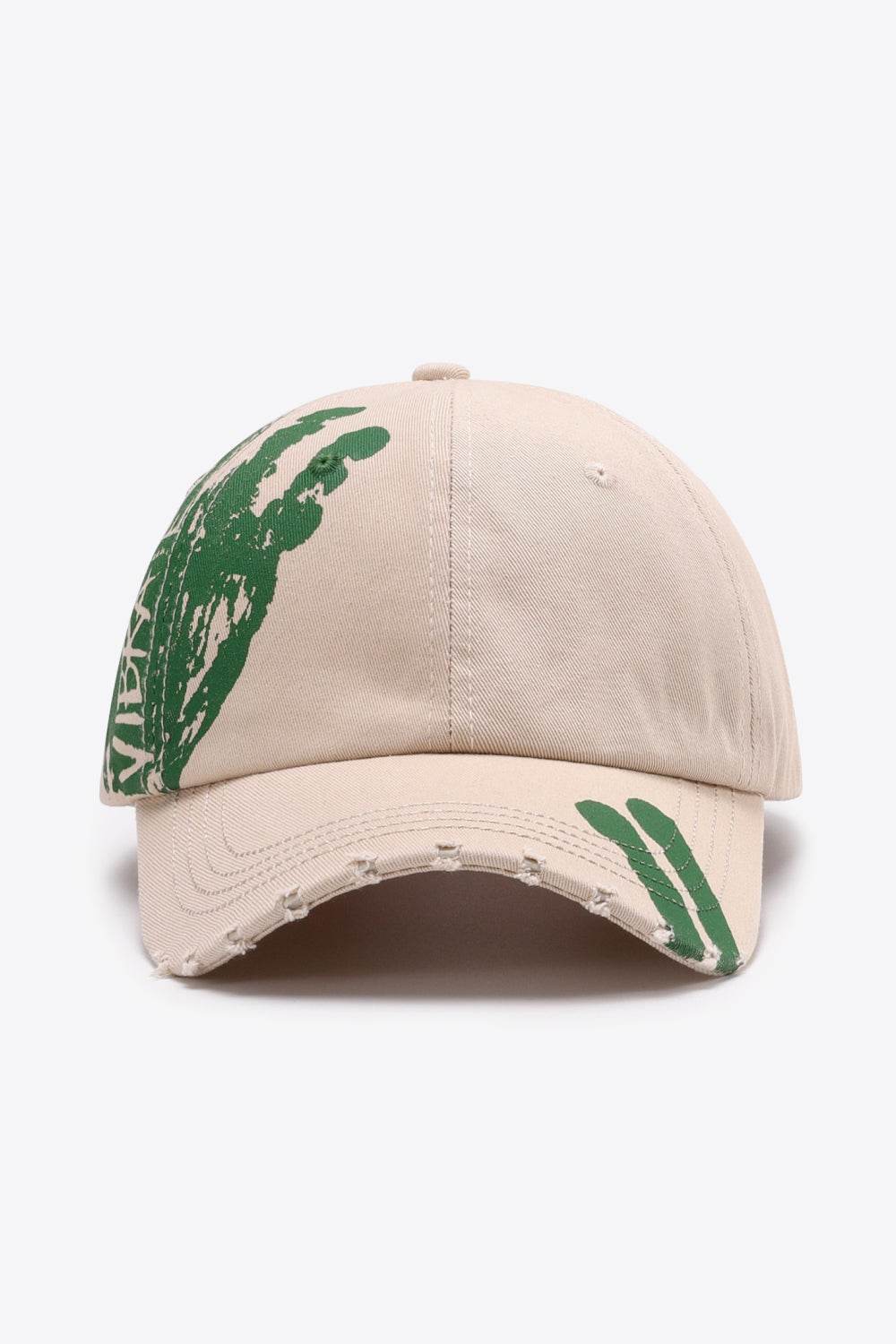 VIBRA Graphic Distressed Adjustable Baseball Cap - UnLaced Boutique