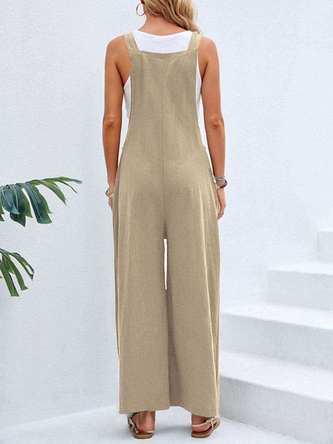 Full Size Square Neck Wide Strap Overalls - UnLaced Boutique