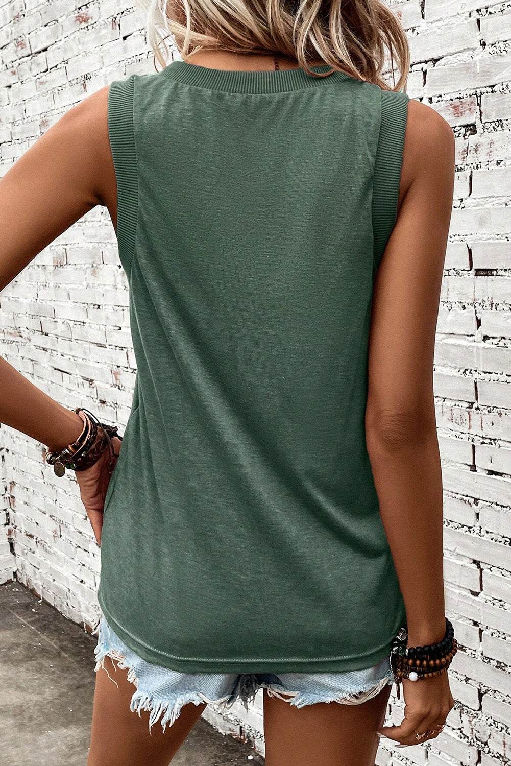 V-Neck Wide Strap Tank - UnLaced Boutique