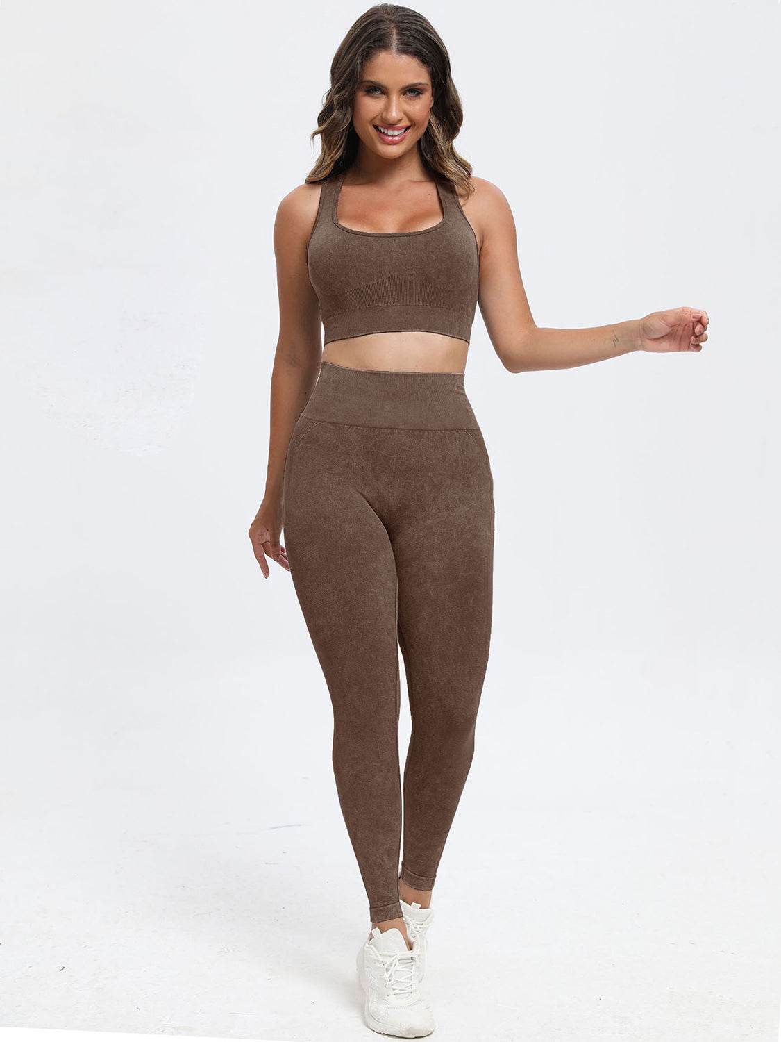 Scoop Neck Wide Strap Top and Pants Active Set - UnLaced Boutique