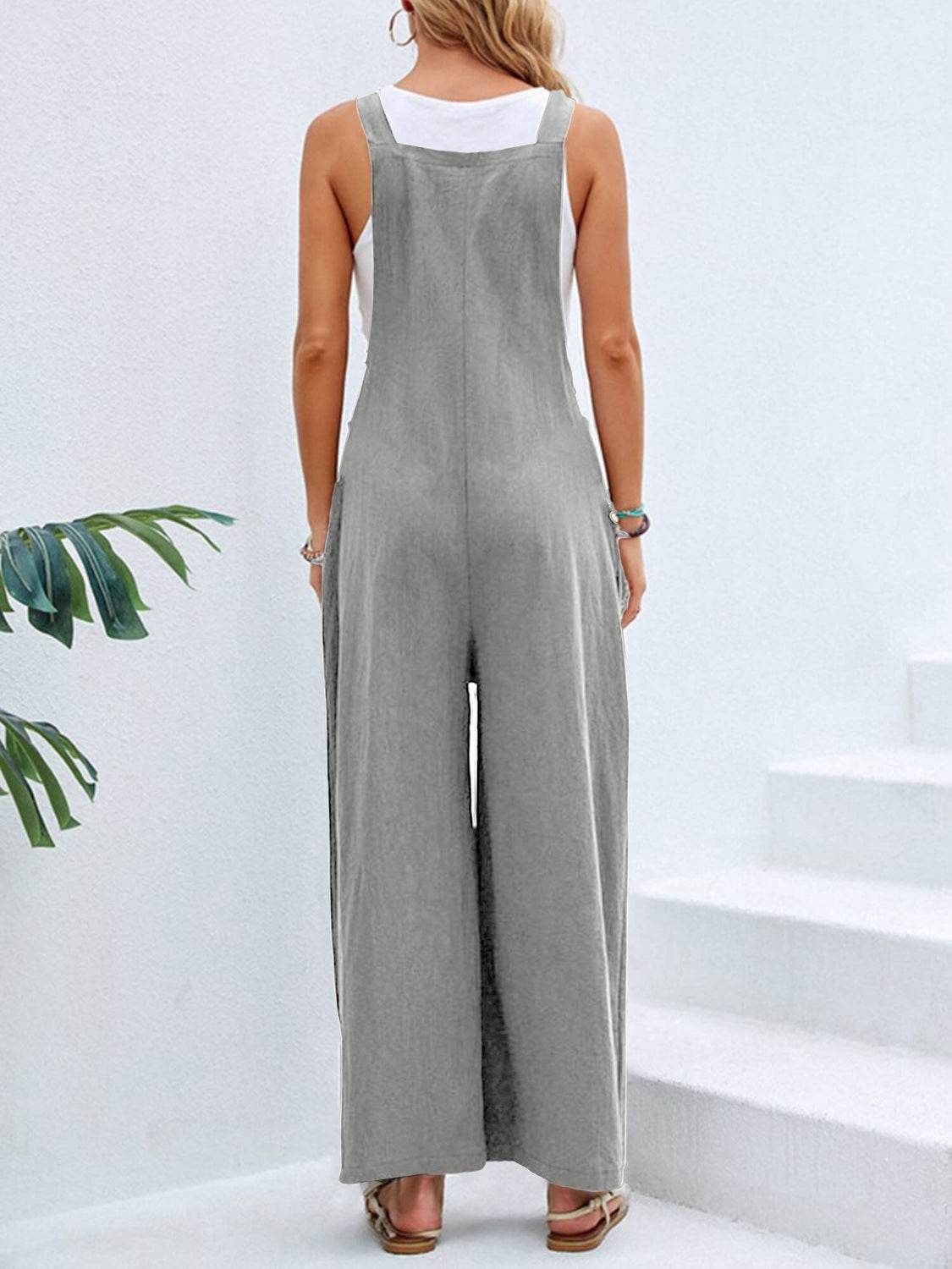 Full Size Square Neck Wide Strap Overalls - UnLaced Boutique