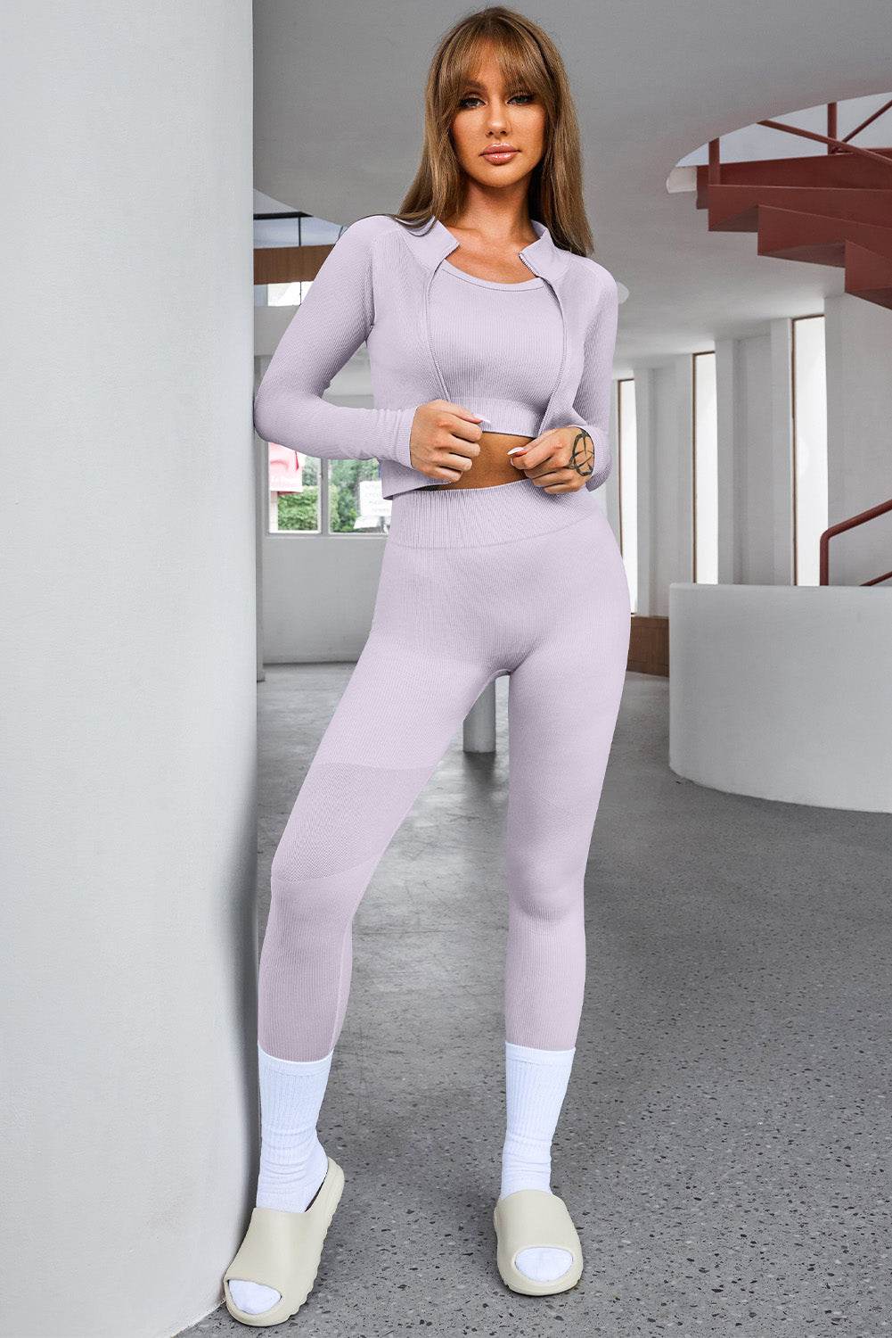 Tank Cropped Active Top and Pants Set - UnLaced Boutique