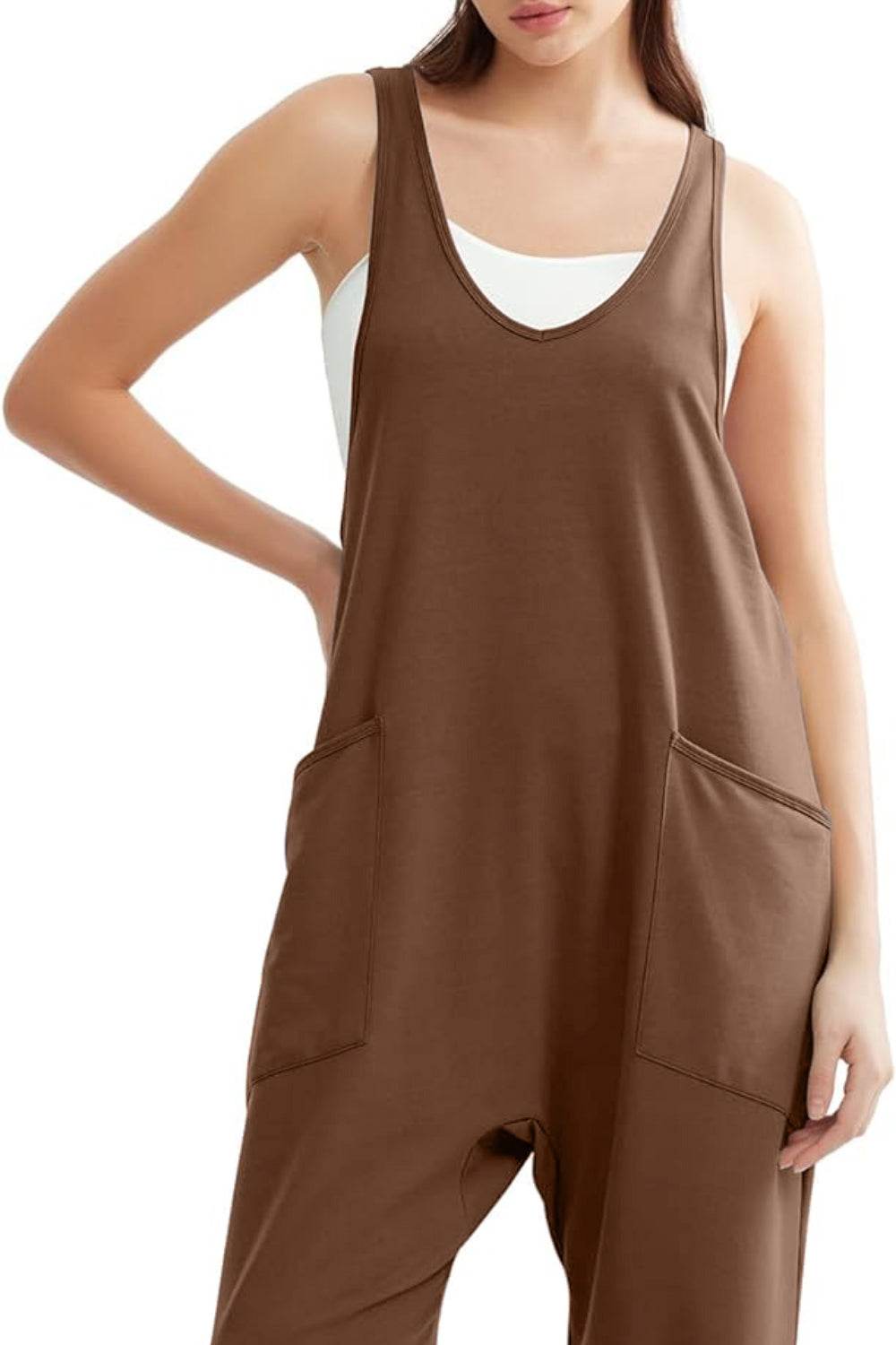 Lovelet V-Neck Wide Strap Overalls - UnLaced Boutique