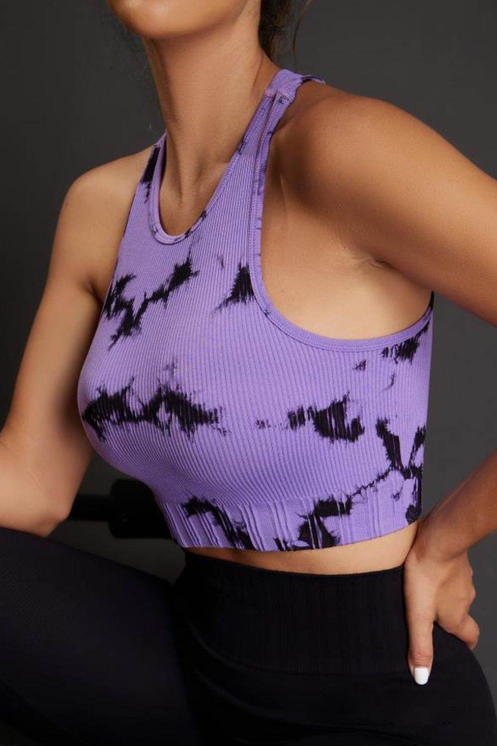 Tie-dye Cropped Round Neck Tank Top - UnLaced Boutique