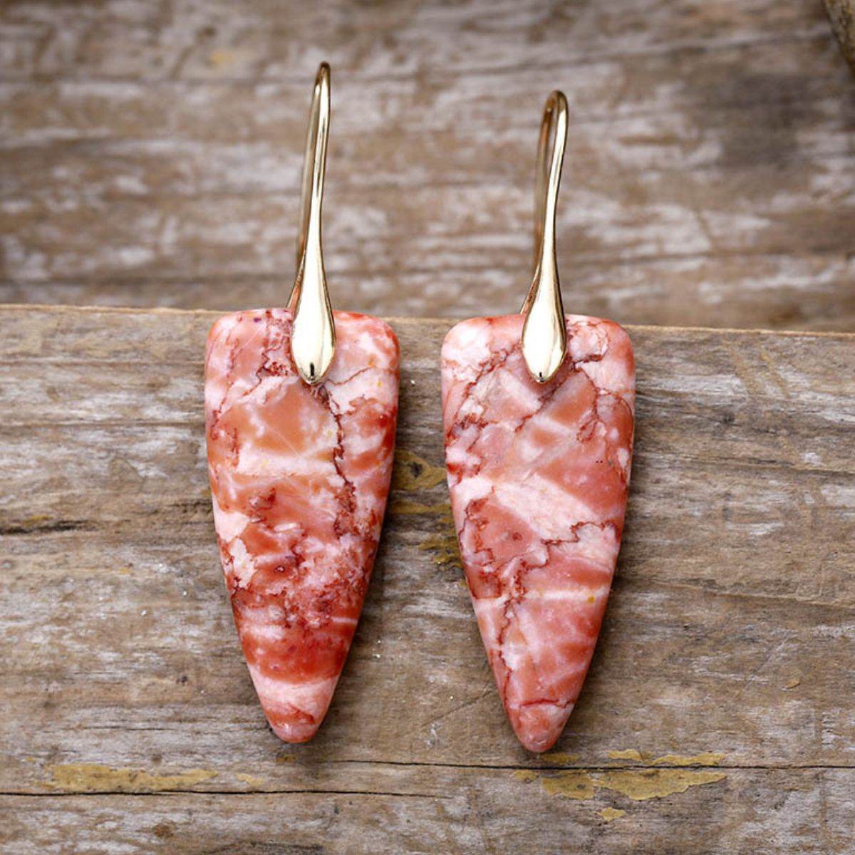 Natural Stone Geometric Shape Earrings - UnLaced Boutique