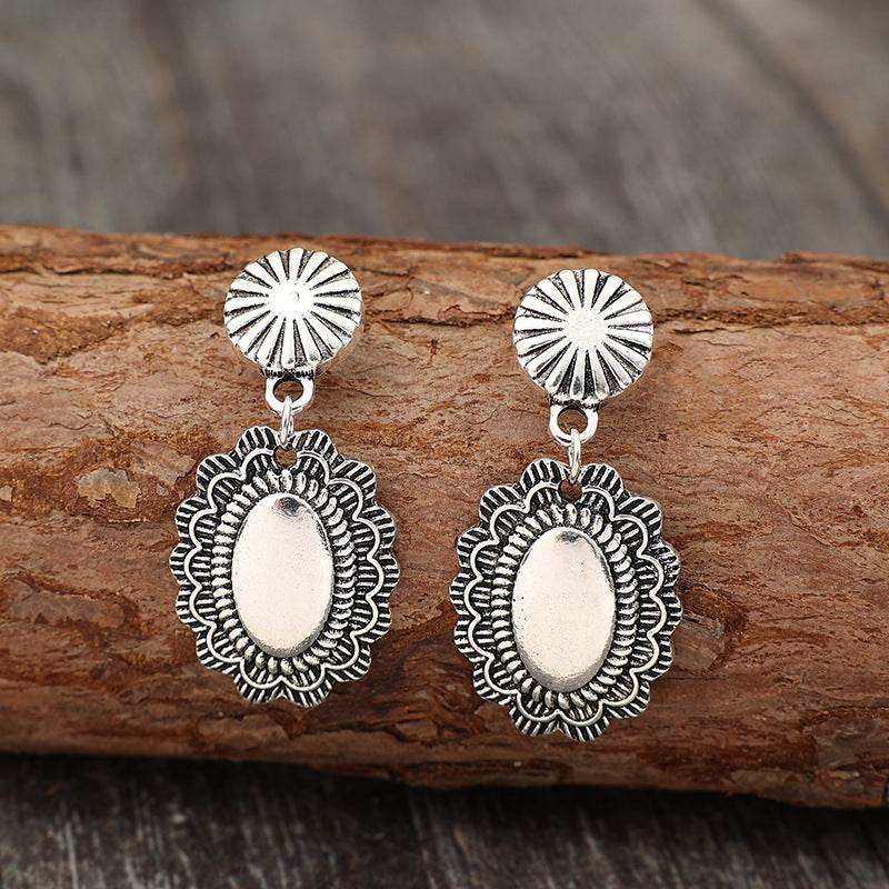 Alloy Flower Dangle Earrings - UnLaced Boutique