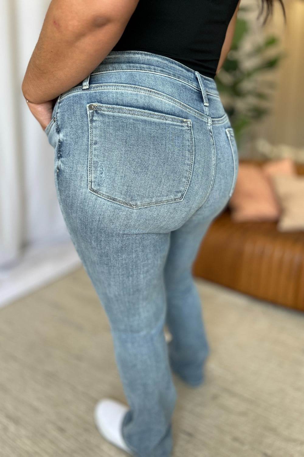 Judy Blue Full Size Medium Rise Bootcut Jeans - UnLaced Boutique